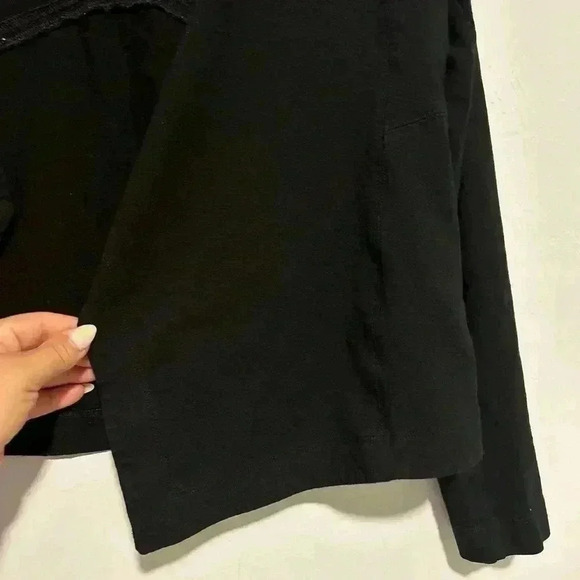 Eileen Fisher Womens Black Open Cardigan Long Sleeve Size S - Picture 3 of 5